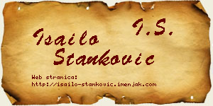 Isailo Stanković vizit kartica